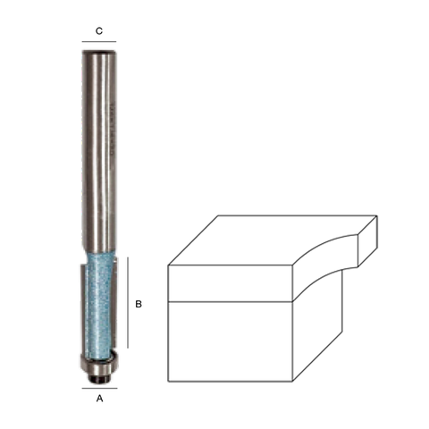 STRAIGHT BIT WITH ONE BEARING