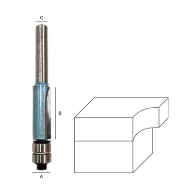 STRAIGHT BIT WITH TWO BEARINGS