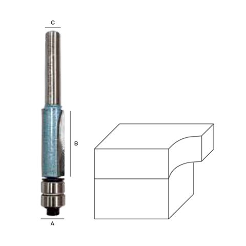 STRAIGHT BIT WITH TWO BEARINGS