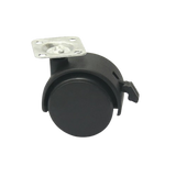 TWIN WHEEL CASTOR - PLATE WITH BRAKE